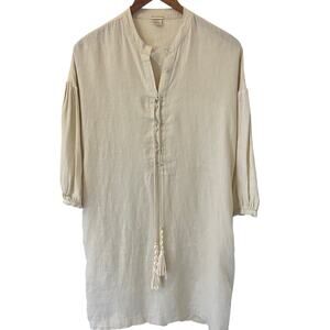 NWOT Magaschoni for Anthropologie Women's Linen Loungewear Dress Size XS